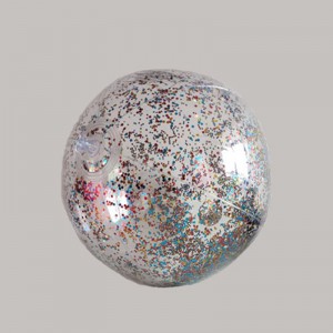 Uppblåsbara Transparent Glitter / Feather Beach Ball