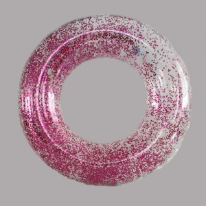 Uppblåsbara Transparent Glitter Swim Ring för barn